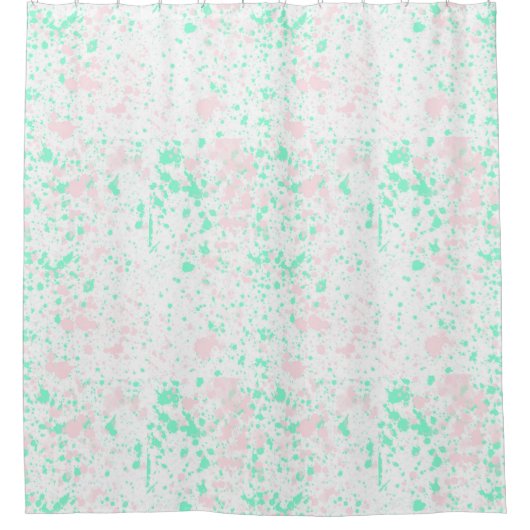 Pastel Paint Splatter Douchegordijn (Voorkant)