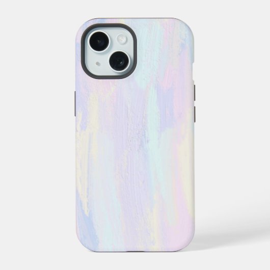Pastel Paint Strokes iPhone 15 Case (Achterkant)