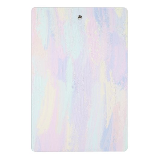 Pastel Paint Strokes Mini Klembord (Achterkant)