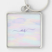 Pastel Paint Strokes Sleutelhanger (Voorkant)