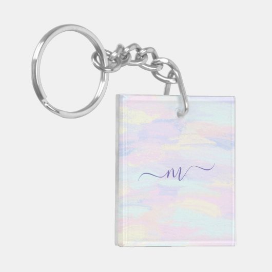 Pastel Paint Strokes Sleutelhanger (Voorkant Links)