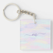Pastel Paint Strokes Sleutelhanger (Voorkant)