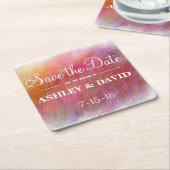 Pastel Paint White Background Onderzetter (Schuin)