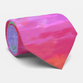 Pastel Painterly Impressionist Rainbow Sparkle Stropdas (Opgerold)