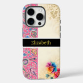 Pastel Paisley Bloemen en Whimsical Blush Case-Mate iPhone Case (Achterkant)
