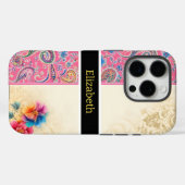 Pastel Paisley Bloemen en Whimsical Blush Case-Mate iPhone Case (Achterkant (horizontaal))