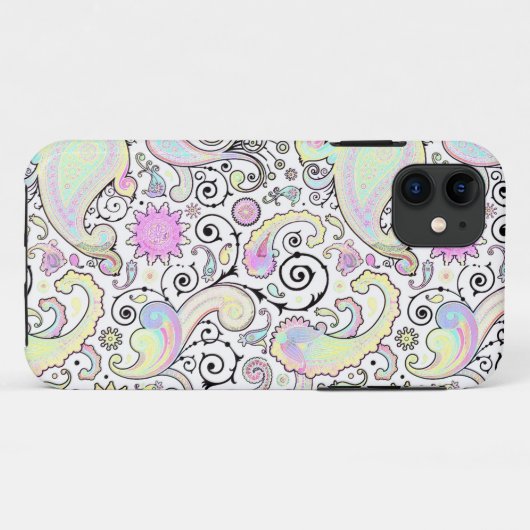 Pastel paisley Case-Mate iPhone case (Achterkant (horizontaal))