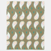 Pastel Paisley Fleece Deken (Voorkant)