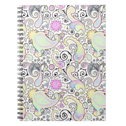Pastel paisley notitieboek (Voorkant)