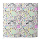 Pastel paisley tegeltje (Voorkant)