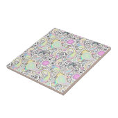 Pastel paisley tegeltje (Zijkant)