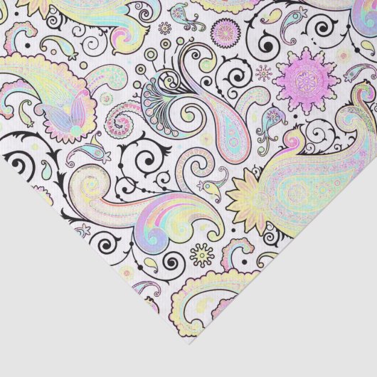 Pastel paisley tissuepapier (Detail)