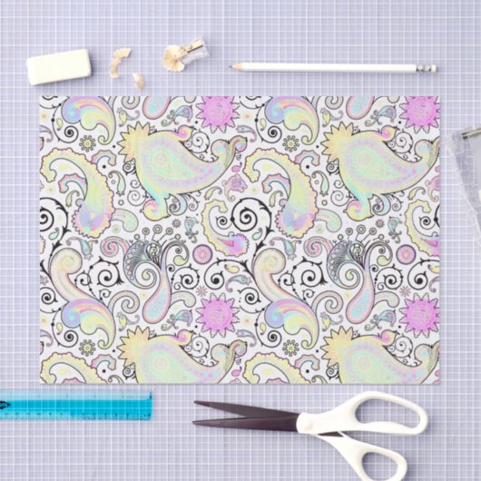 Pastel paisley tissuepapier (Craft)