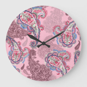 Pastel paisley, traditioneel etnisch naadloos patr grote klok