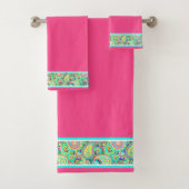Pastel paisleyrand bad handdoek (Insitu)