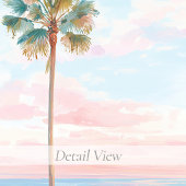 Pastel Palm Beach Kust Wanddecoratie Poster