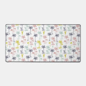 Pastel Palm Tree (palmpalmstructuur) op het strand Bureaumat (Voorkant)