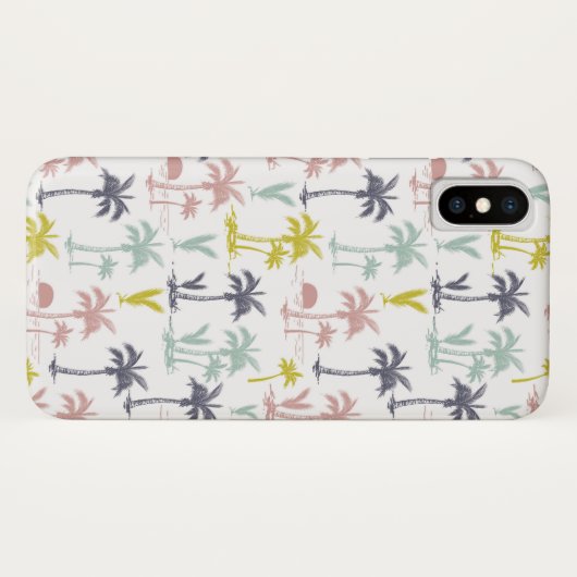 Pastel Palm Tree (palmpalmstructuur) op het strand Case-Mate iPhone Case (Achterkant (horizontaal))