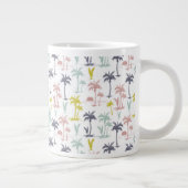 Pastel Palm Tree (palmpalmstructuur) op het strand Grote Koffiekop (Rechts)