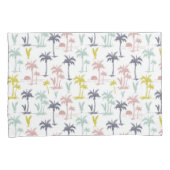 Pastel Palm Tree (palmpalmstructuur) op het strand Kussensloop (Voorkant-Rechts)