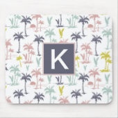 Pastel Palm Tree (palmpalmstructuur) op het strand Muismat (Voorkant)