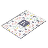 Pastel Palm Tree (palmpalmstructuur) op het strand Notitieboek (Linkerzijde)