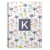 Pastel Palm Tree (palmpalmstructuur) op het strand Notitieboek (Voorkant)