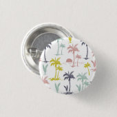 Pastel Palm Tree (palmpalmstructuur) op het strand Ronde Button 3,2 Cm (Voorkant /achterkant)
