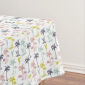 Pastel Palm Tree (palmpalmstructuur) op het strand Tafelkleed (Voorbeeld)
