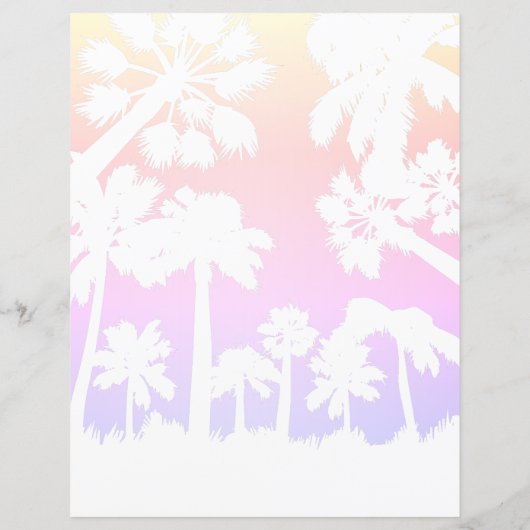 Pastel palmbomen die papier schrijven (Achterkant)