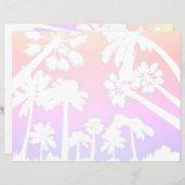 Pastel palmbomen die papier schrijven (Voorkant / Achterkant)