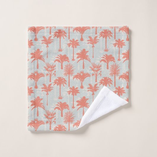 Pastel palmboom patroon bad handdoek (Wasdoekje)