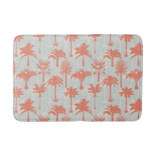 Pastel palmboom patroon badmat