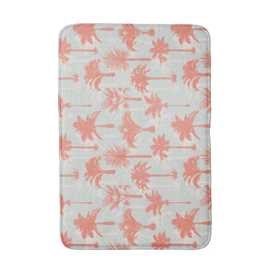 Pastel palmboom patroon badmat (Voorkant Verticaal)
