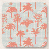 Pastel palmboom patroon bier onderzetter (Voorkant)