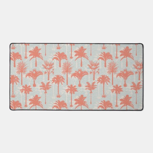 Pastel palmboom patroon bureaumat (Voorkant)