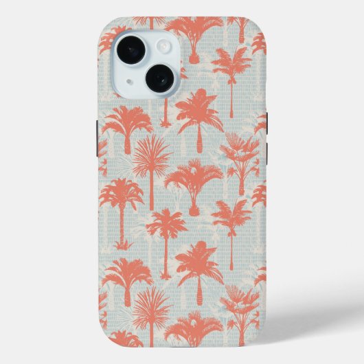 Pastel palmboom patroon Case-Mate iPhone case (Achterkant)