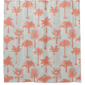 Pastel palmboom patroon douchegordijn (Voorkant)