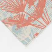 Pastel palmboom patroon fleece deken (Hoek)