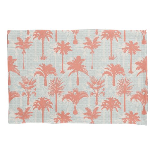 Pastel palmboom patroon kussensloop (Voorkant-Links)