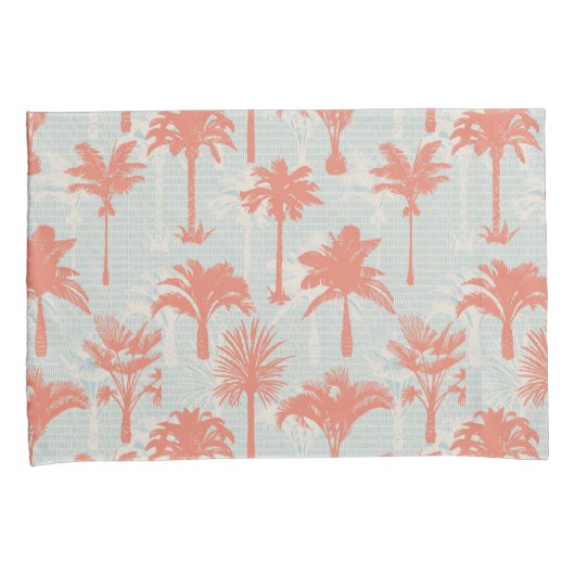 Pastel palmboom patroon kussensloop (Voorkant-Rechts)