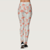 Pastel palmboom patroon leggings (Achterkant)