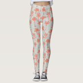 Pastel palmboom patroon leggings (Voorkant)