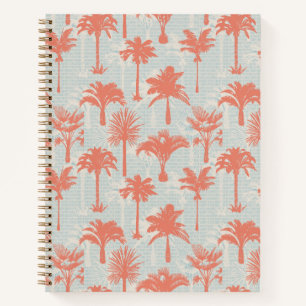 Pastel palmboom patroon notitieboek