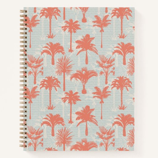 Pastel palmboom patroon notitieboek (Voorkant)