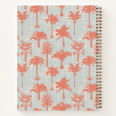 Pastel palmboom patroon notitieboek (Achterkant)