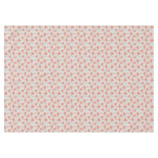 Pastel palmboom patroon tafelkleed (Voorkant (Horizontaal))