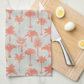 Pastel palmboom patroon theedoek (Quarter Fold)