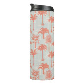 Pastel palmboom patroon thermosbeker (Geroteerd rechts)