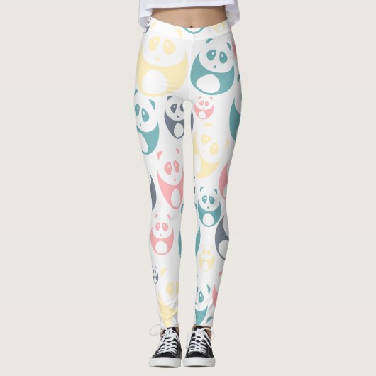 Pastel Pandas Leggings (Voorkant)
